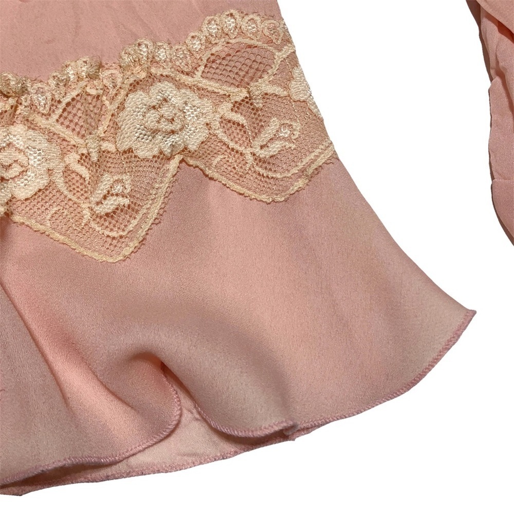 Vintage 90s Allison Taylor Crinkle Ruffled Blouse - Picture 6 of 12